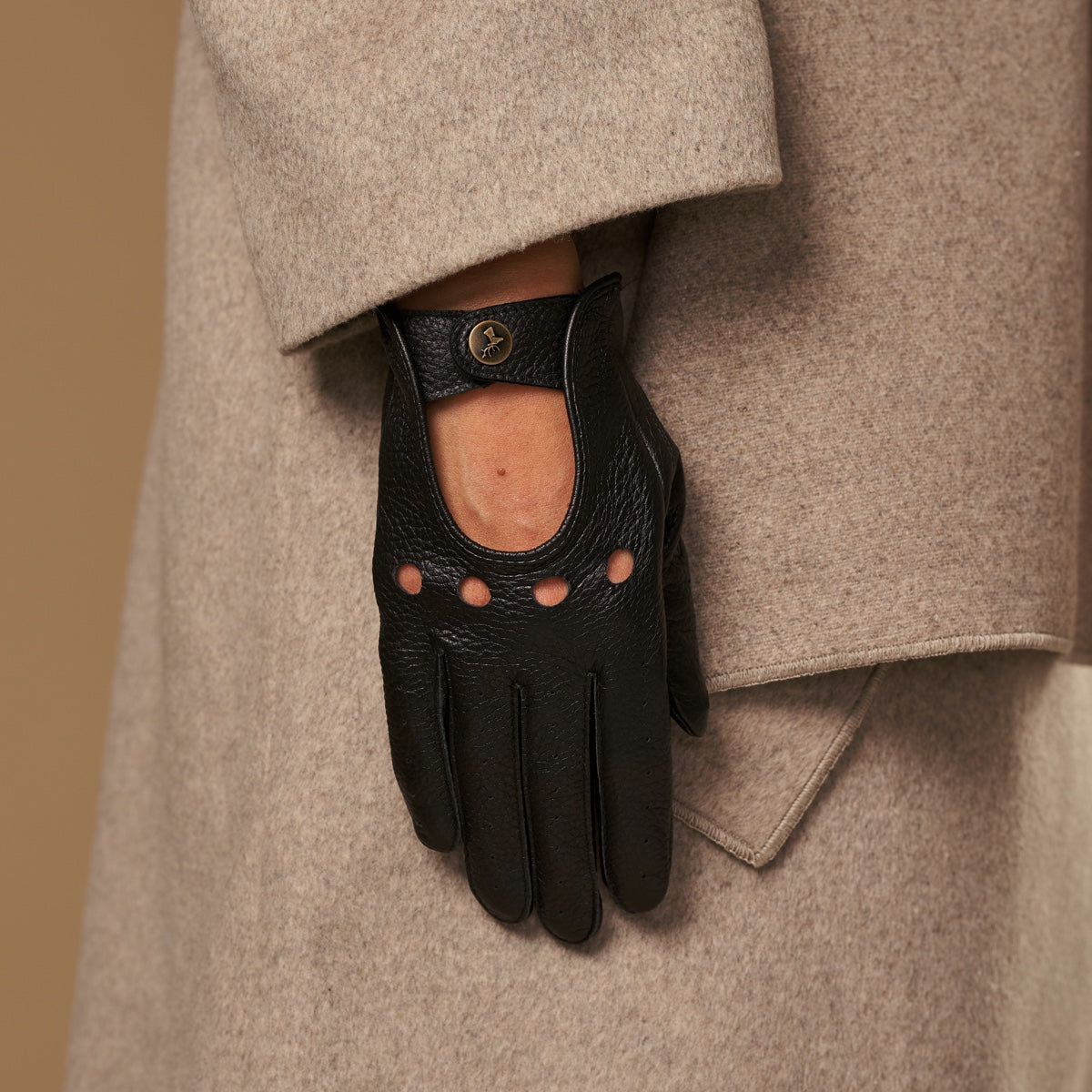 Marley (noir) – Luxueux gants de conduite en cuir de cerf américaine - Schwartz & von Halen FR - Gants en Cuir - 4