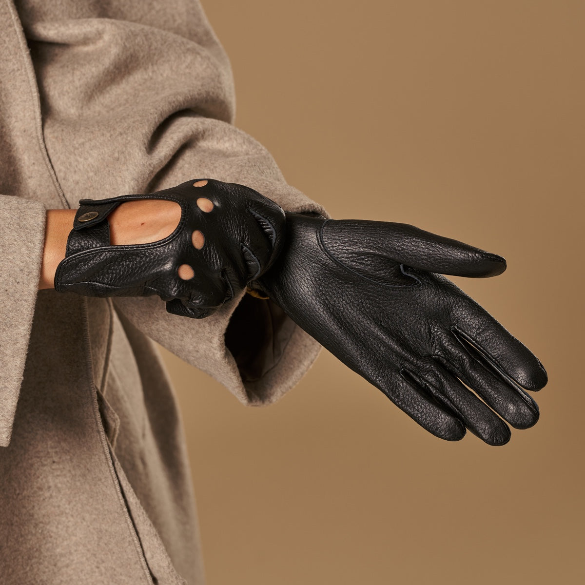Marley (noir) – Luxueux gants de conduite en cuir de cerf américaine - Schwartz & von Halen FR - Gants en Cuir - 5