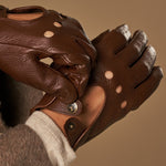 Marley (marron) – Luxueux gants de conduite en cuir de cerf américaine - Schwartz & von Halen FR - Gants en Cuir - 6