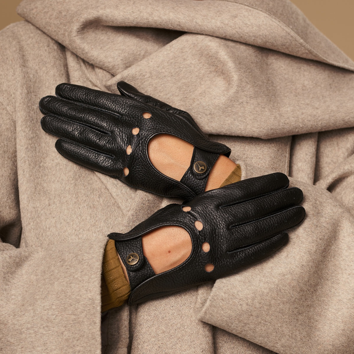 Marley (noir) – Luxueux gants de conduite en cuir de cerf américaine - Schwartz & von Halen FR - Gants en Cuir - 10