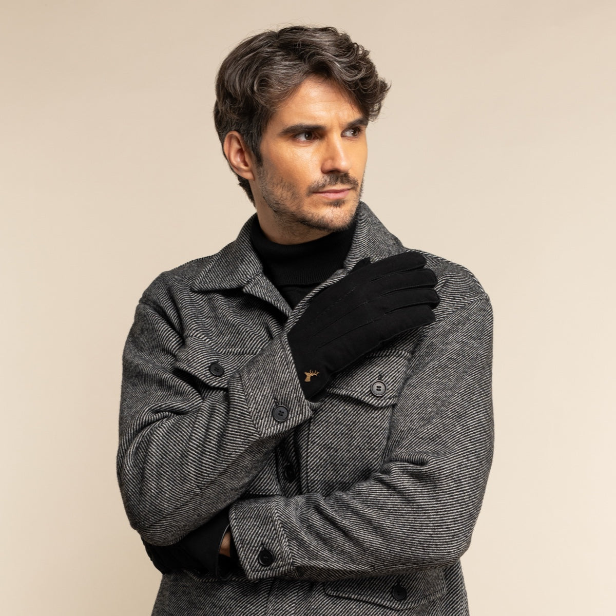 Matthew (noir) - Gants en cuir de chèvre avec luxueuse fourrure de mouton - Schwartz & von Halen FR - Gants en Cuir - 9