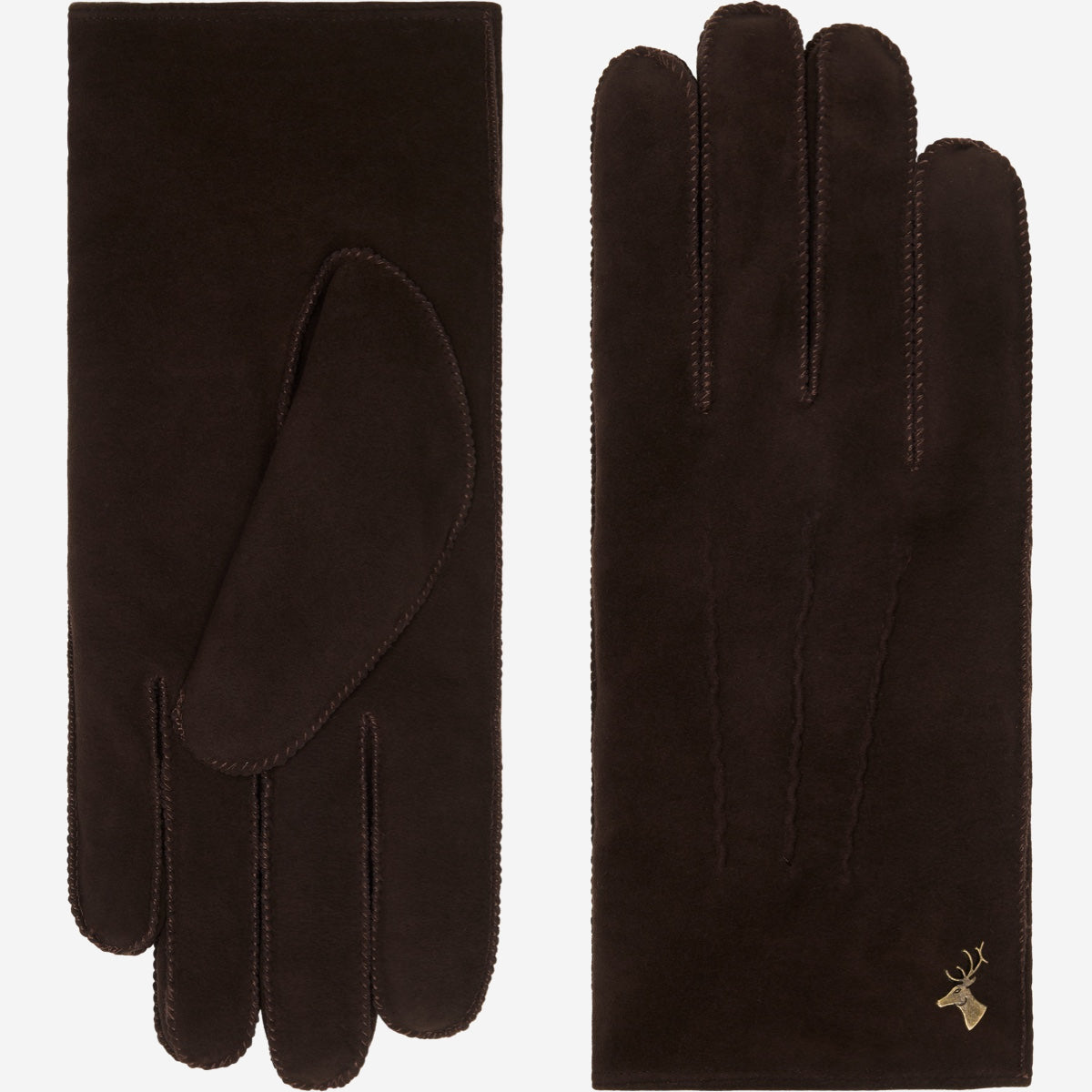 Matthew (marron) - Gants en cuir de chèvre avec luxueuse fourrure de mouton - Schwartz & von Halen FR - Gants en Cuir - 2