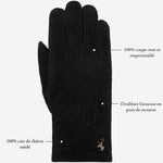 Matthew (noir) - Gants en cuir de chèvre avec luxueuse fourrure de mouton - Schwartz & von Halen FR - Gants en Cuir - 11