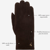 Matthew (marron) - Gants en cuir de chèvre avec luxueuse fourrure de mouton - Schwartz & von Halen FR - Gants en Cuir - 13