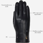 Musk - Gants en PU avec doublure en polaire et fonction écran tactile - Schwartz & von Halen FR - Gants en Cuir - 12