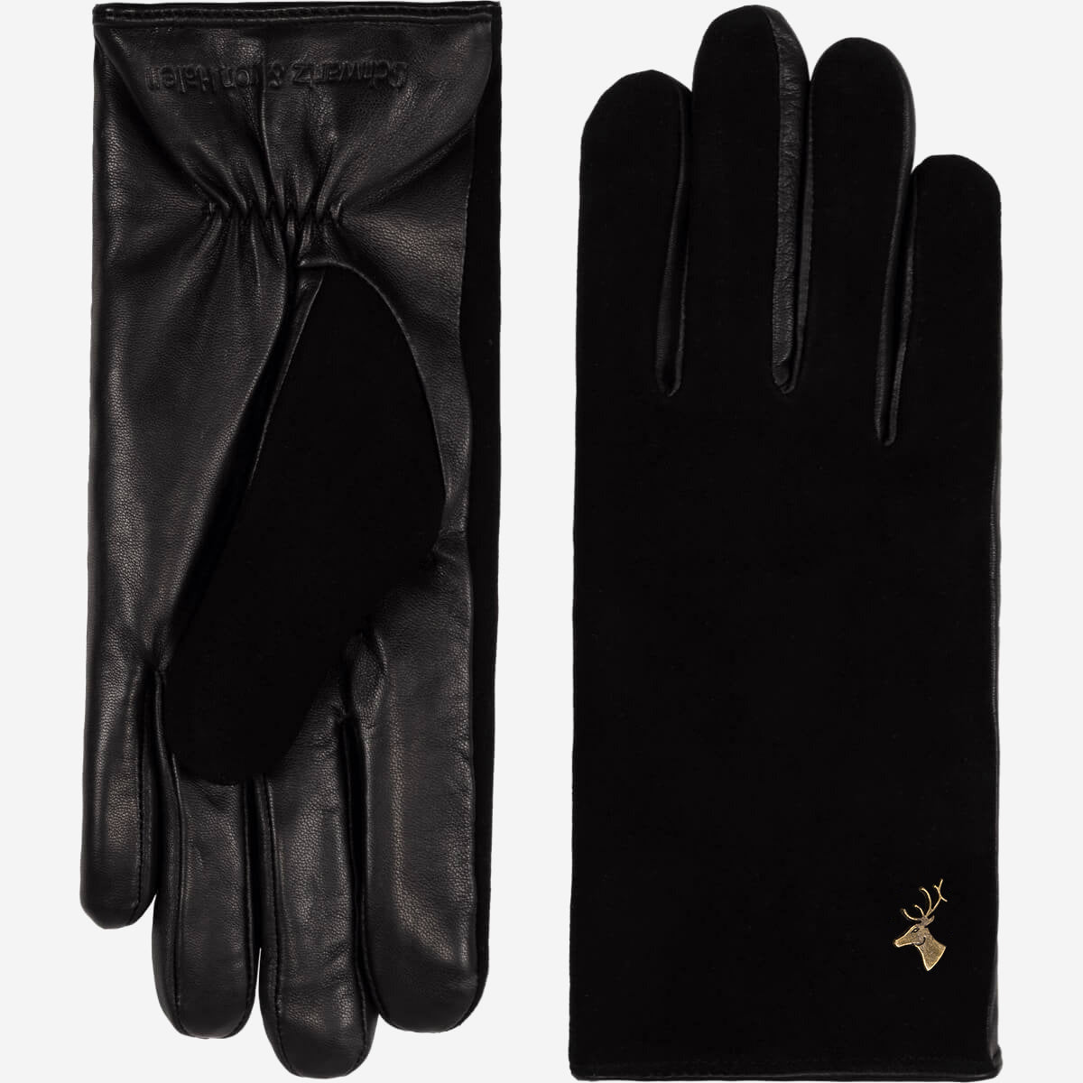 Nora - Gants tactiles en cuir de mouton et doublure luxueuse en fausse fourrure - Schwartz & von Halen FR - Gants en Cuir - 2