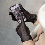 Olivia - Gants en peau de mouton avec luxueuse doublure en fausse fourrure & fonction écran tactile  - Schwartz & von Halen FR - Gants en Cuir - 5