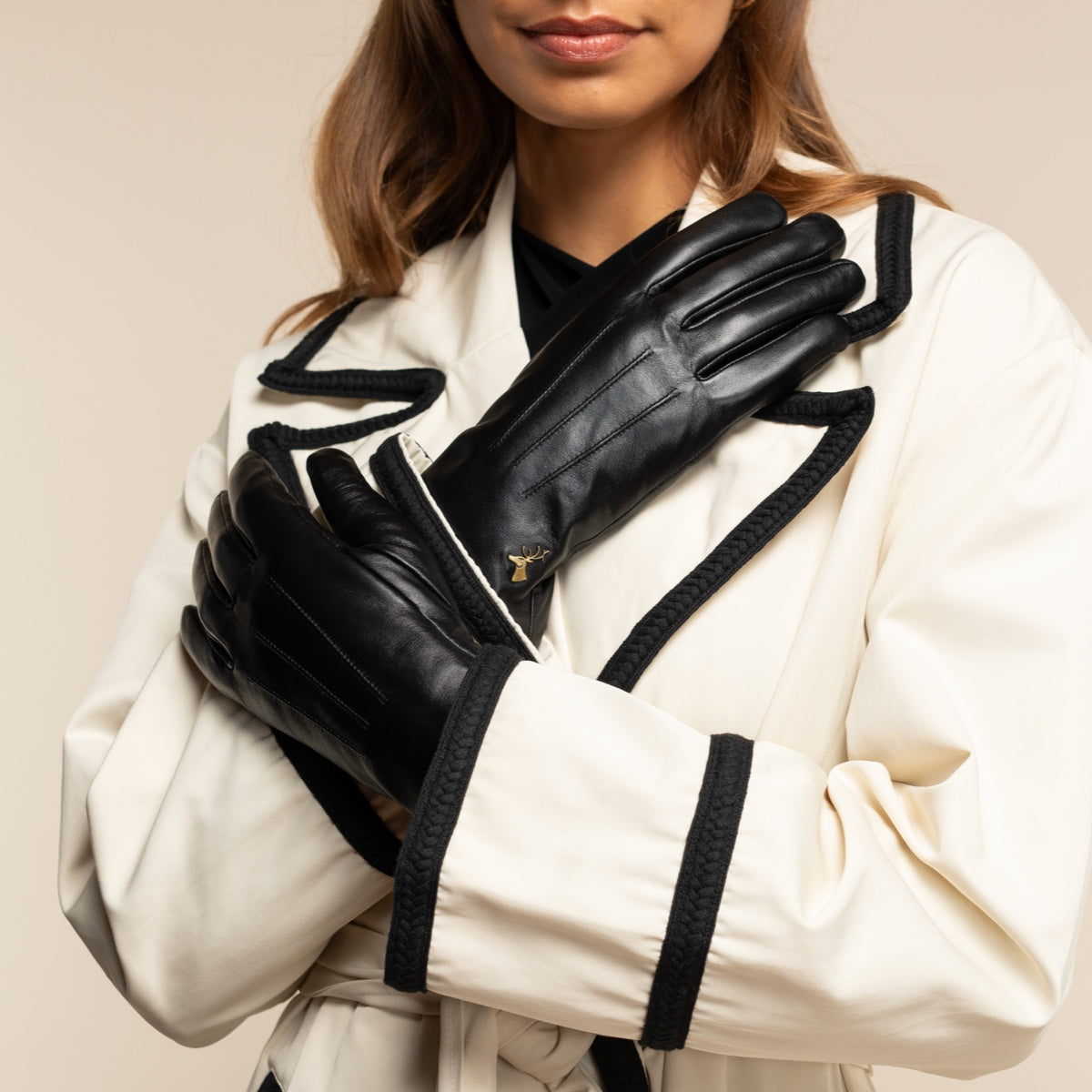 Olivia - Gants en peau de mouton avec luxueuse doublure en fausse fourrure & fonction écran tactile  - Schwartz & von Halen FR - Gants en Cuir - 7