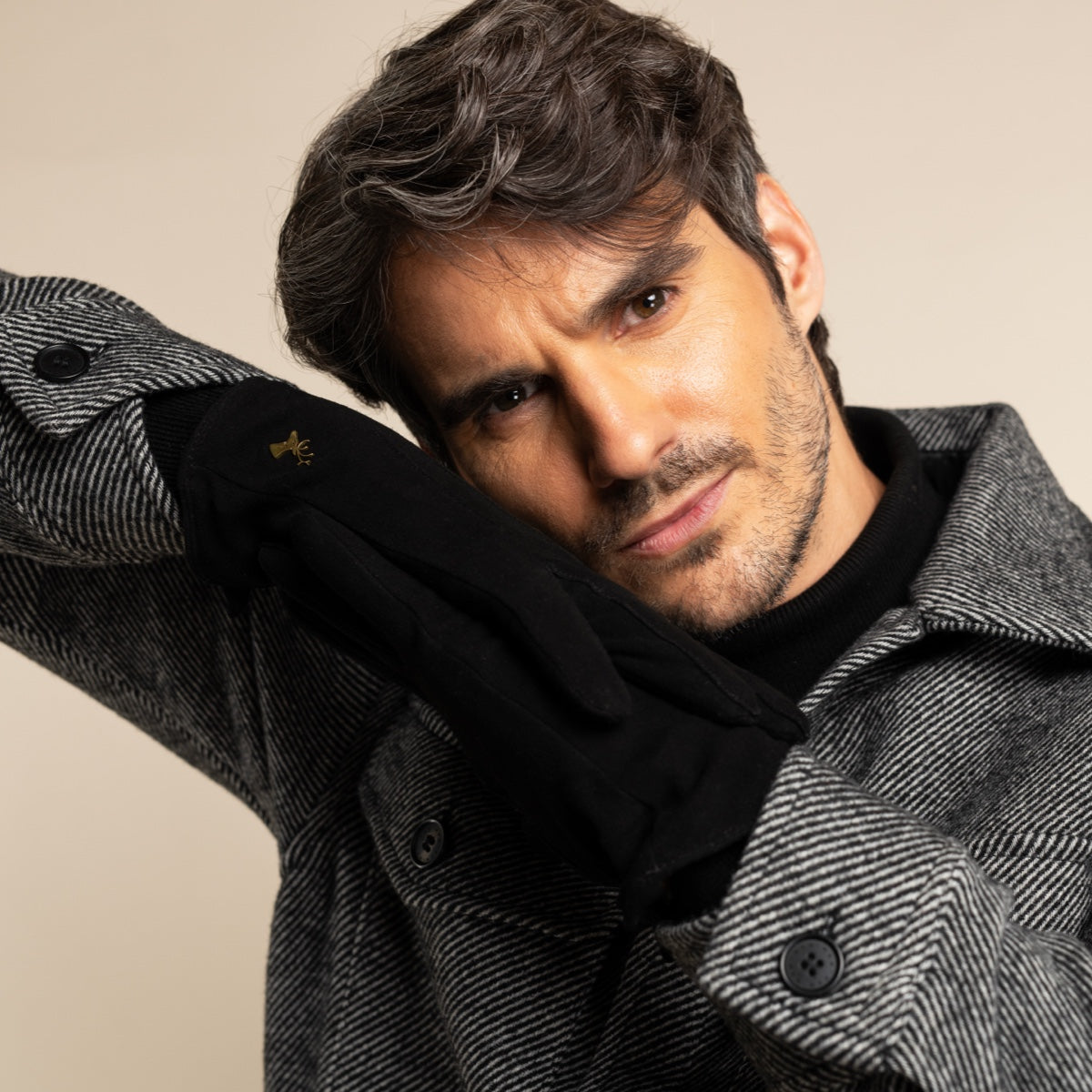 Rex (noir) - Gants en daim de chèvre avec luxueuse doublure en laine/cachemire - Schwartz & von Halen FR - Gants en Cuir - 7