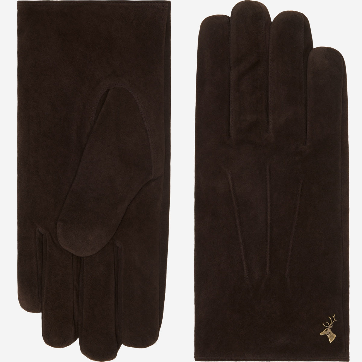 Rex (marron) - Gants en daim de chèvre avec luxueuse doublure en laine/cachemire - Schwartz & von Halen FR - Gants en Cuir - 2