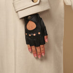 Robyn (noir) – luxueux gants de conduite sans doigts en cuir de cerf américain - Schwartz & von Halen FR - Gants en Cuir - 6