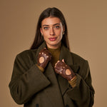 Robyn (marron) – luxueux gants de conduite sans doigts en cuir de cerf américain - Schwartz & von Halen FR - Gants en Cuir - 6