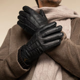 Rogan - Gants robustes en cuir de cerf et doublure chaude en PrimaLoft® - Schwartz & von Halen FR - Gants en Cuir - 7