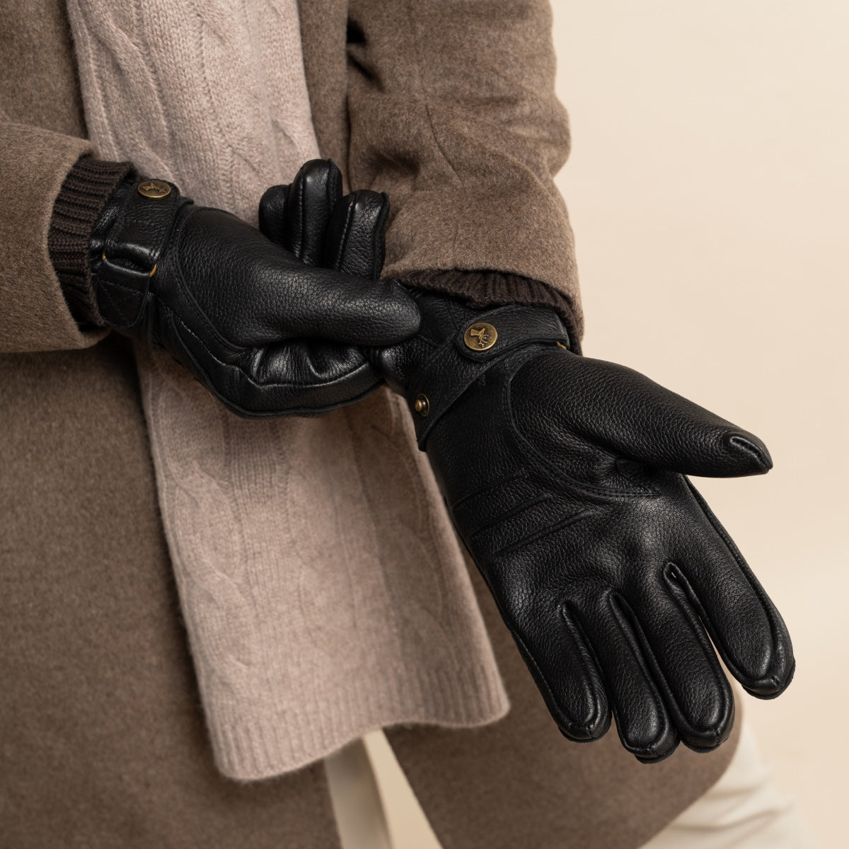 Rogan - Gants robustes en cuir de cerf et doublure chaude en PrimaLoft® - Schwartz & von Halen FR - Gants en Cuir - 8