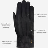 Charles – luxueux gants en cuir de cerf américain avec doublure chaude en cachemire - Schwartz & von Halen FR - Gants en Cuir - 14