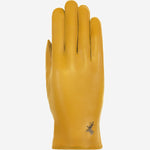 Ivy (jaune) - Gants tactiles en cuir de mouton et doublure en laine/cachemire - Schwartz & von Halen FR - Gants en Cuir - 1
