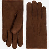 Clooney (marron) - Gants en daim et doublure luxueuse en peau de mouton - Schwartz & von Halen FR - Gants en Cuir - 2