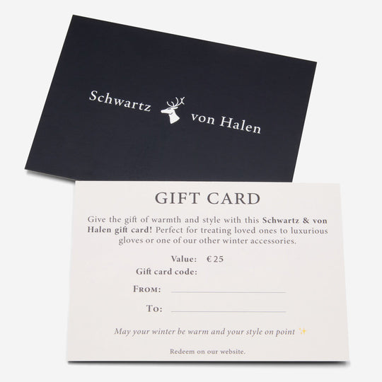 Carte cadeau Schwartz & von Halen – 25 €