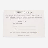 Carte cadeau Schwartz & von Halen – 70 €