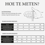 Tableau des tailles des gants en cuir Schwartz & von Halen