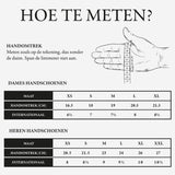 Tableau des tailles des gants en cuir Schwartz & von Halen