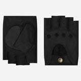 Selena (noir) – Gants de conduite classiques sans doigts en agneau pour femme