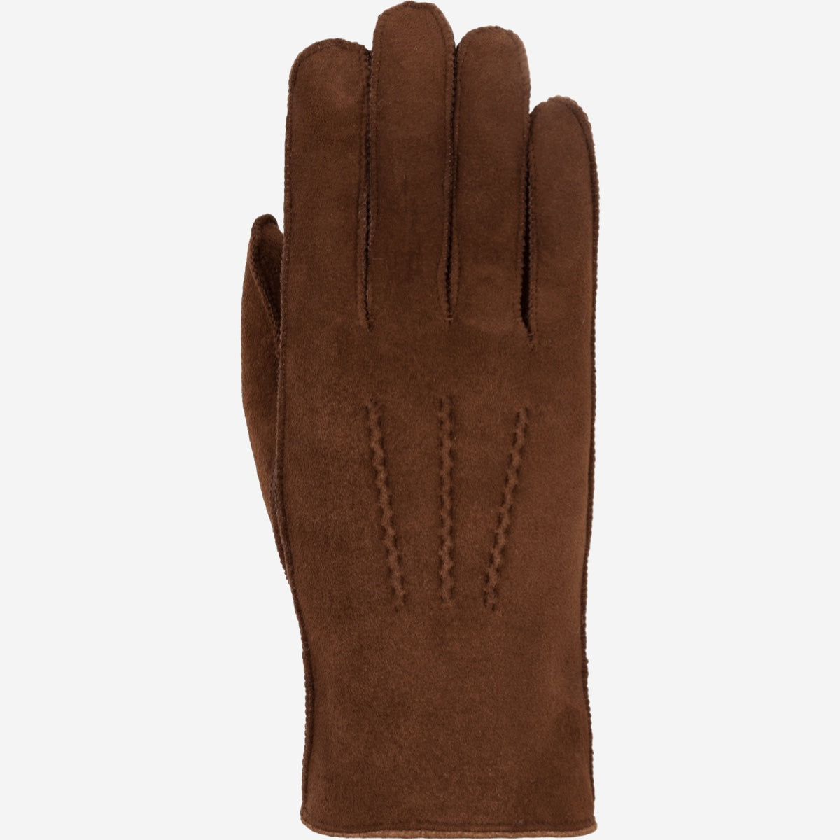 Clooney (marron) - Gants en daim et doublure luxueuse en peau de mouton - Schwartz & von Halen FR - Gants en Cuir - 1