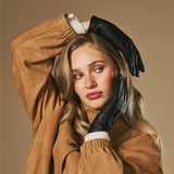 Sienna (noir) – Gants luxueux en cuir de cerf américain doublés en 100 % cachemire