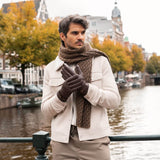 Smith (marron) - Gants en peau de mouton avec bouton-pression & fonction écran tactile - Schwartz & von Halen FR - Gants en Cuir - 13