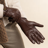 Smith (marron) - Gants en peau de mouton avec bouton-pression & fonction écran tactile - Schwartz & von Halen FR - Gants en Cuir - 15