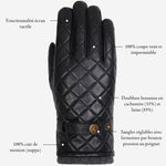Smith (noir) - Gants en peau de mouton avec bouton-pression & fonction écran tactile - Schwartz & von Halen FR - Gants en Cuir - 10