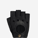Robyn (noir) – luxueux gants de conduite sans doigts en cuir de cerf américain - Schwartz & von Halen FR - Gants en Cuir - 1