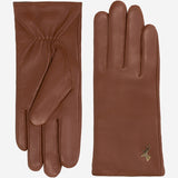 Ivy (cognac) - Gants tactiles en cuir de mouton et doublure en laine/cachemire - Schwartz & von Halen FR - Gants en Cuir - 2