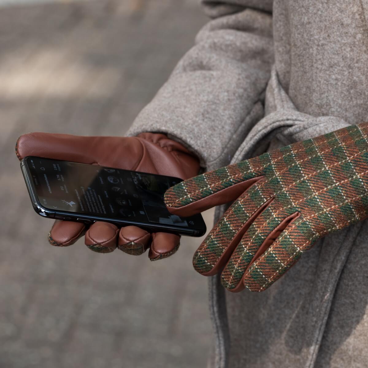 Rosie - Gants tactiles en cuir de mouton et doublure en polaire - Schwartz & von Halen FR - Gants en Cuir - 5