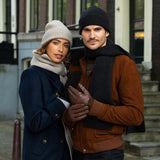 James (marron) – Gants classiques en cuir de mouton avec doublure luxueuse en cachemire et fonction tactile - Schwartz & von Halen FR - Gants en Cuir - 7