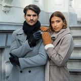 Smith (noir) - Gants en peau de mouton avec bouton-pression & fonction écran tactile - Schwartz & von Halen FR - Gants en Cuir - 8