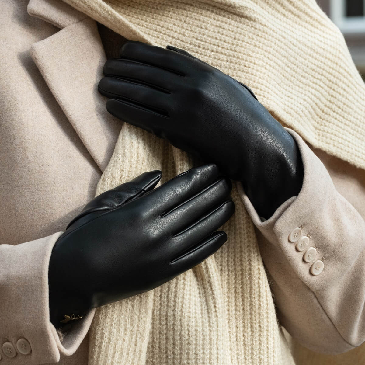 Luna - Gants en PU avec doublure en polaire et fonction écran tactile - Schwartz & von Halen FR - Gants en Cuir - 7