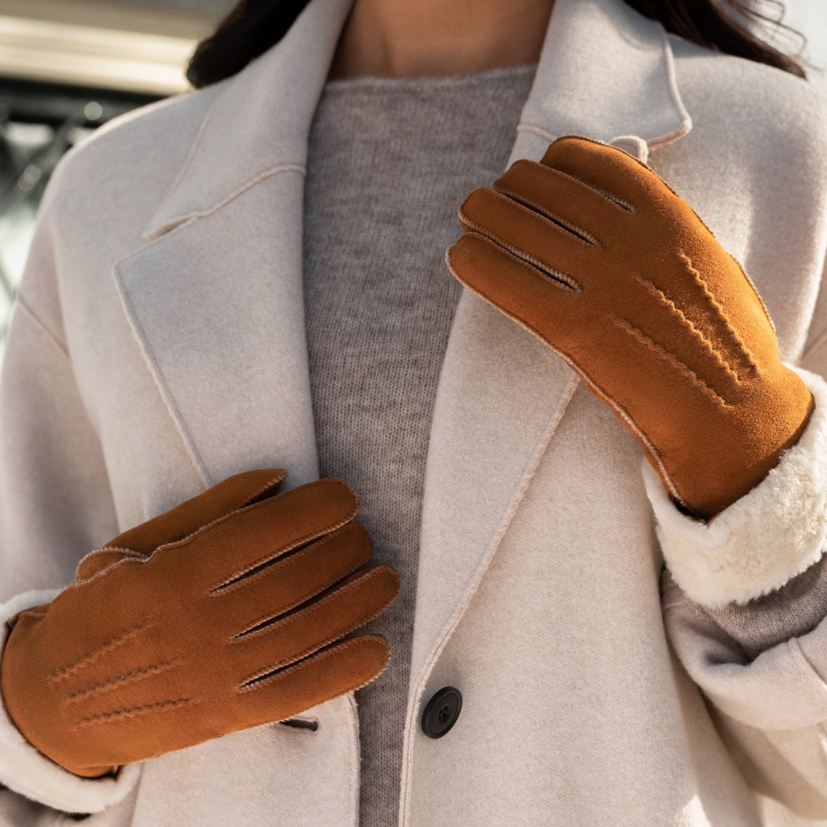 Giocante - Gants en daim et doublure luxueuse en peau de mouton - Schwartz & von Halen FR - Gants en Cuir - 7