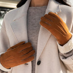 Giocante - Gants en daim et doublure luxueuse en peau de mouton - Schwartz & von Halen FR - Gants en Cuir - 7