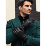Harvey (noir) - Gants en peau de chèvre avec luxueuse doublure en laine & fonction écran tactile - Schwartz & von Halen FR - Gants en Cuir - 6