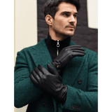 Harvey (noir) - Gants en peau de chèvre avec luxueuse doublure en laine & fonction écran tactile - Schwartz & von Halen FR - Gants en Cuir - 6