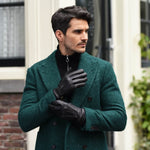 Harvey (noir) - Gants en peau de chèvre avec luxueuse doublure en laine & fonction écran tactile - Schwartz & von Halen FR - Gants en Cuir - 9