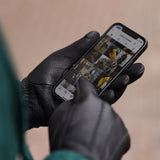 Harvey (noir) - Gants en peau de chèvre avec luxueuse doublure en laine & fonction écran tactile - Schwartz & von Halen FR - Gants en Cuir - 5