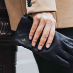 Ivy (noir) - Gants tactiles en cuir de mouton et doublure en laine/cachemire - Schwartz & von Halen FR - Gants en Cuir - 11
