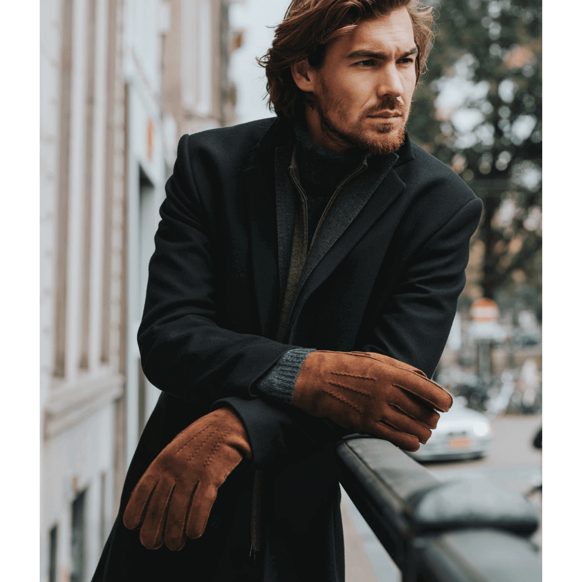 Clooney (marron) - Gants en daim et doublure luxueuse en peau de mouton - Schwartz & von Halen FR - Gants en Cuir - 9