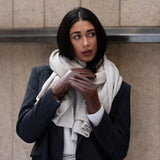 Ivy (marron) - Gants tactiles en cuir de mouton et doublure en laine/cachemire - Schwartz & von Halen FR - Gants en Cuir - 7