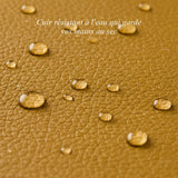 William (jaune) - Gants en cuir de chèvre, doublure polaire chaude et bouton pression