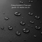 Emma (noir) - Gants extra-longs en cuir de mouton avec doublure luxueuse en cachemire et fonction tactile