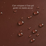 Jasmine (marron) - Gants pour femmes en cuir d'agneau doublés de fourrure de lapin luxueuse et fonction tactile.