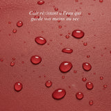 Emma (rouge) - Gants extra-longs en cuir de mouton avec doublure luxueuse en cachemire et fonction tactile